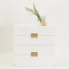 Frame medium byrå light grey läder natural