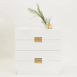 Frame medium byrå light grey läder natural