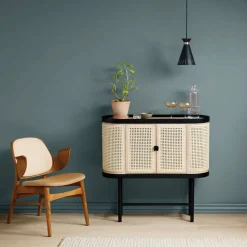 Gesture loungestol läder vegetal 90 natur teakoljat ekstativ sits i latte