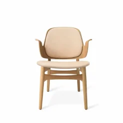 Gesture loungestol läder vegetal 90 natur vitoljat ekstativ sits i latte