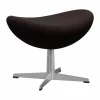 Ägget 3127 fotpall Canvas 2 Light black 0374-steel