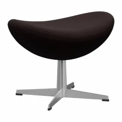 Ägget 3127 fotpall Canvas 2 Light black 0374-steel