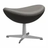 Ägget 3127 fotpall Leather Essential Lava-steel