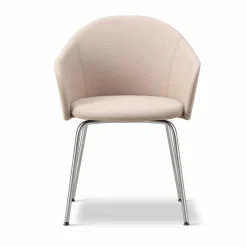 Gomo Armchair karmstol tube base Blazer CUZ47 Fairfield-rostfritt stål