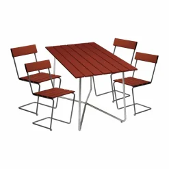 Grythyttan matgrupp B25A + 4st Stol 1 mörkröd