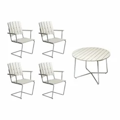 Grythyttan matgrupp vit 9A Ø100cm + 4st A2