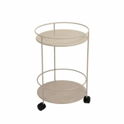 Guinguette sidobord med hjul Nutmeg (beige)