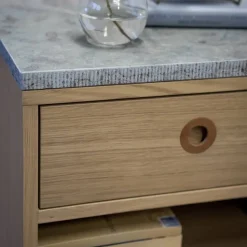 Höllviken sängbord ljusgrå 1 låda