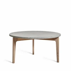 Höllviken soffbord Ø80 cm Kalksten-vitpigmenterade ekben