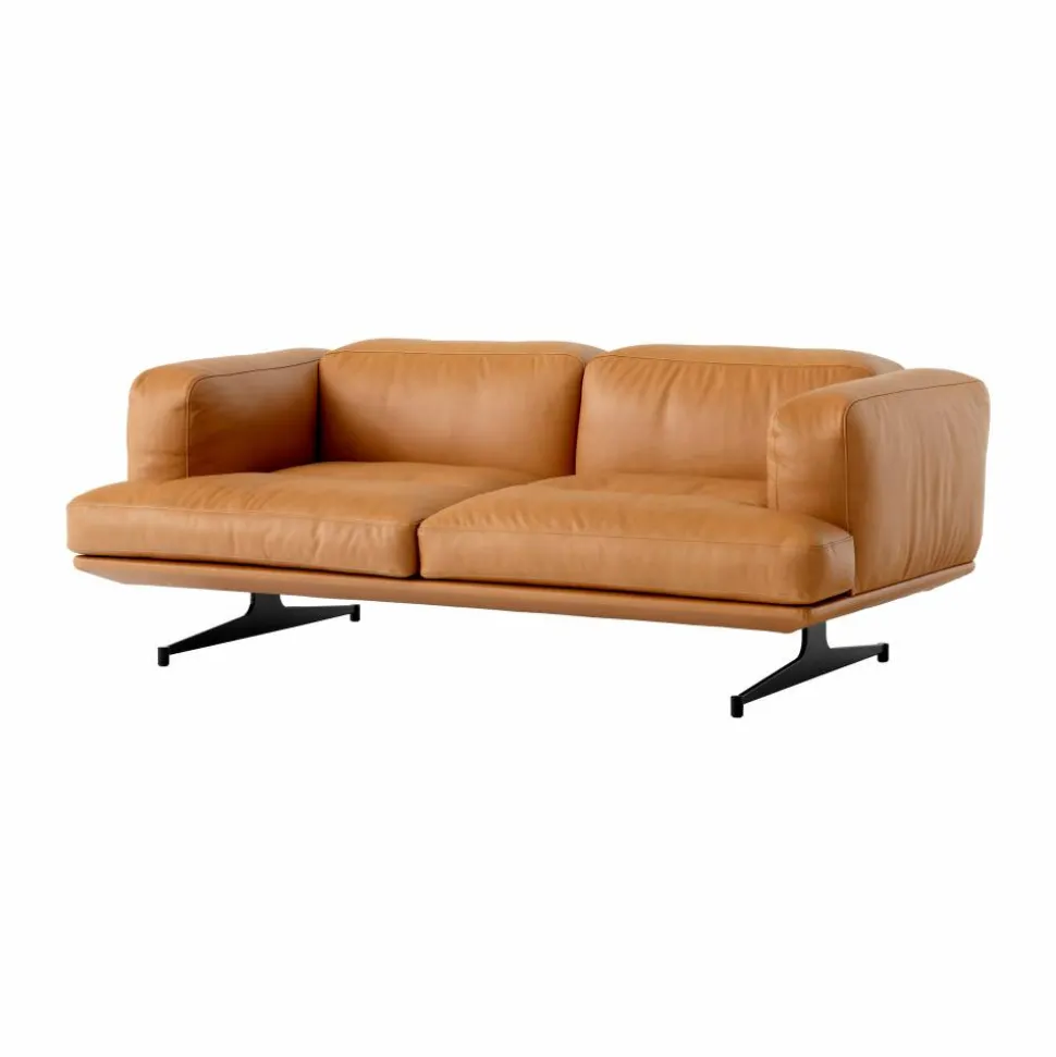 Inland AV22 soffa 2-sits Noble läder cognac-warm black