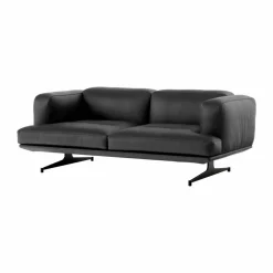 Inland AV22 soffa 2-sits Noble läder svart-warm black
