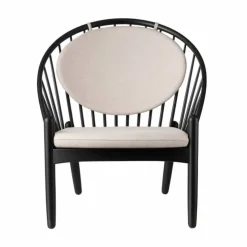 J166 Jørna stol Black painted oak-beige