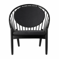J166 Jørna stol Black painted oak-dark grey