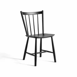 J41 stol Black lacquered beech