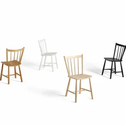 J41 stol Black lacquered beech