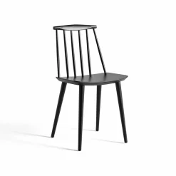 J77 stol Black lacquered beech