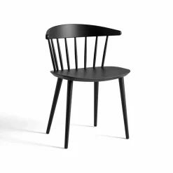 J104 stol Black lacquered beech