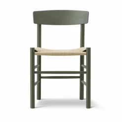 J39 stol Khaki green-flätad natur