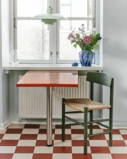 J39 stol Khaki green-flätad natur