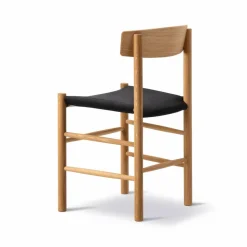 J39 stol Oljad ek-svart canvas