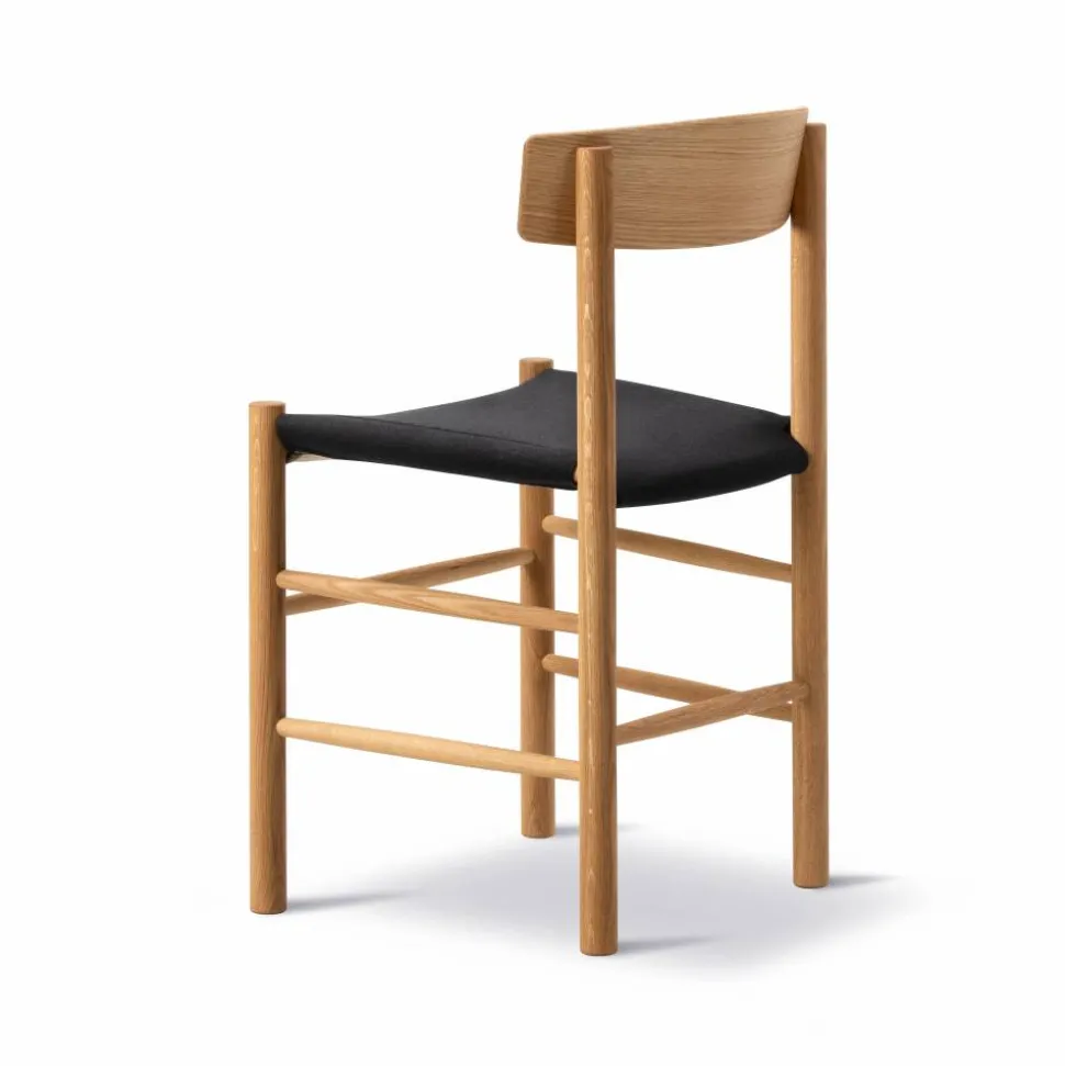 J39 stol Oljad ek-svart canvas