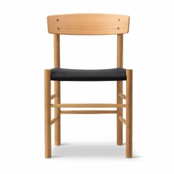 J39 stol Oljad ek-svart canvas