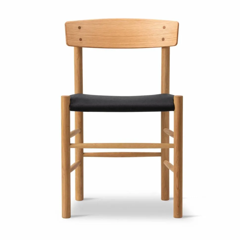 J39 stol Oljad ek-svart canvas