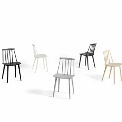 J77 stol White lacquered beech