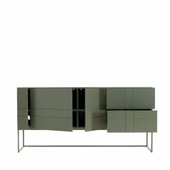 Kilt Light 180 sideboard green khaki 3 dörrar 2 lådor