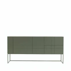 Kilt Light 180 sideboard green khaki 3 dörrar 2 lådor