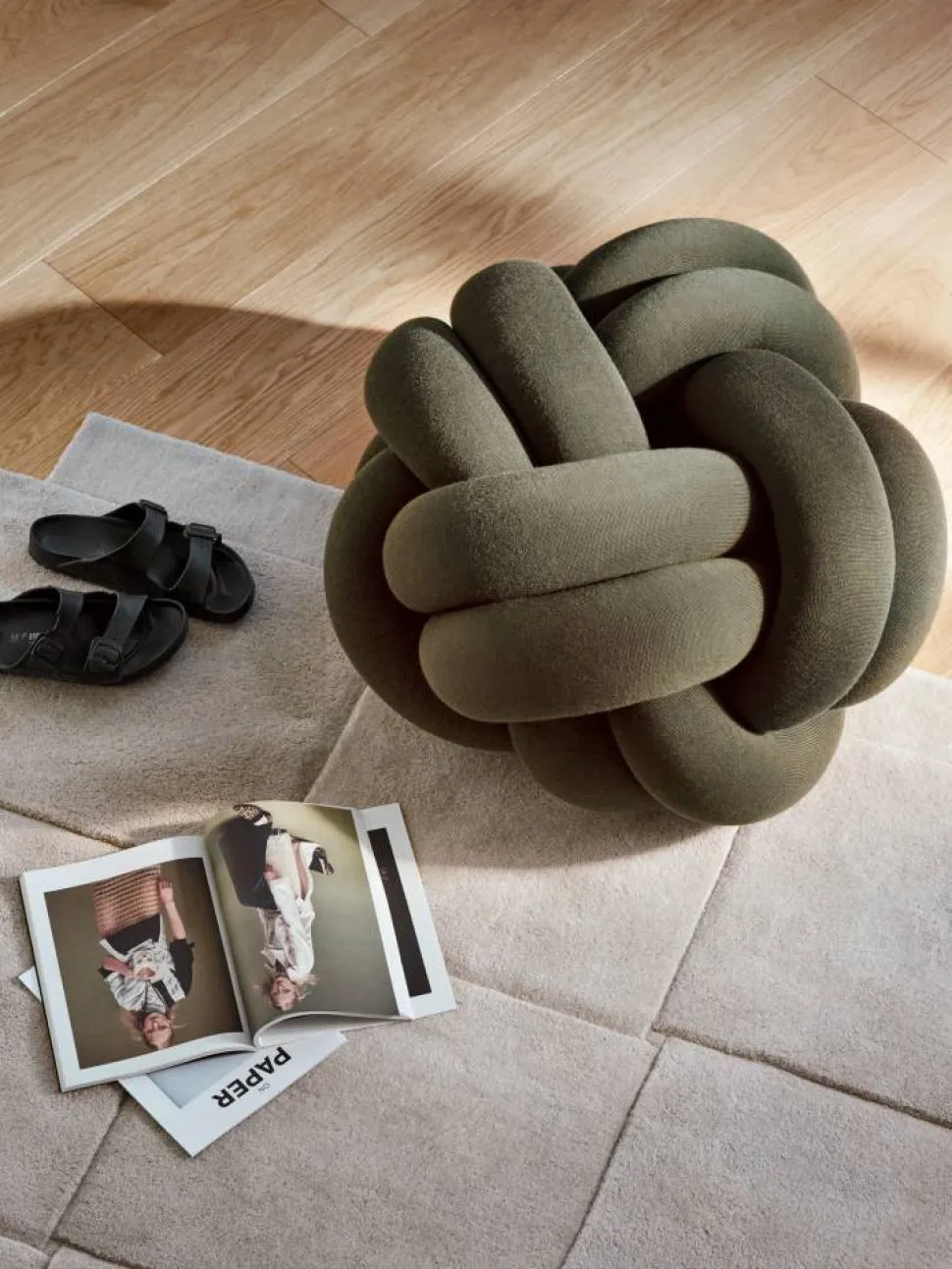 Knot kudde XL Forest Green