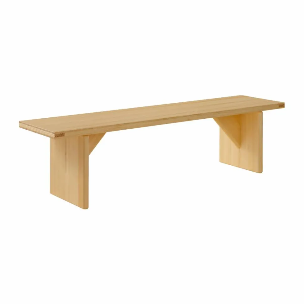 012 Kolmio Bench bänk Matt oljevaxad furu 176x42x45 cm