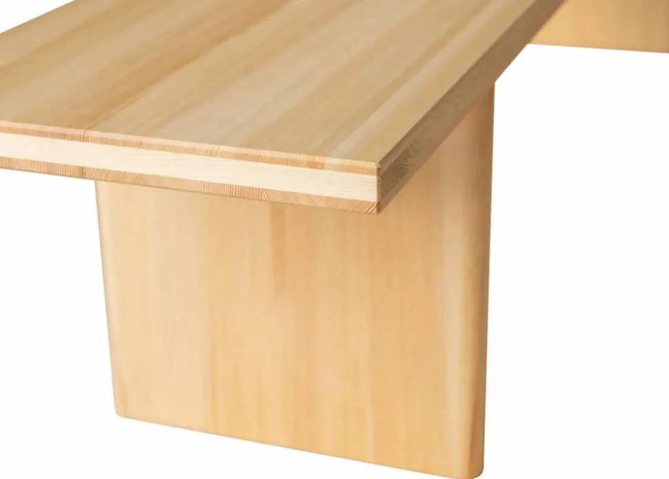 012 Kolmio Bench bänk Matt oljevaxad furu 227x42x45 cm