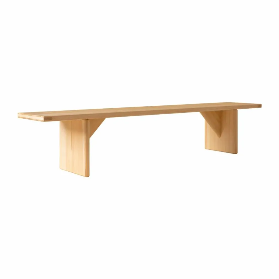 012 Kolmio Bench bänk Matt oljevaxad furu 227x42x45 cm
