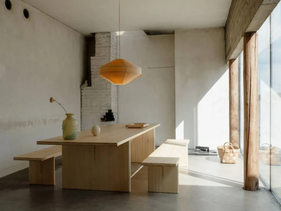 012 Kolmio Dining Table bord Matt oljevaxad furu 305x99x72 cm