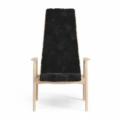 Lamini barnfåtölj lackad bok/fårskinn Black (svart)