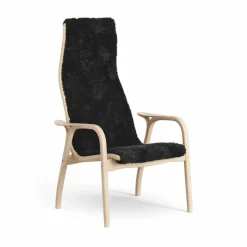 Lamini barnfåtölj lackad bok/fårskinn Black (svart)