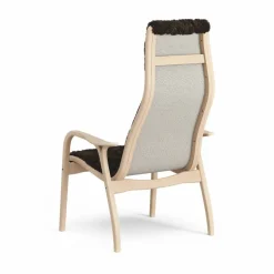 Lamini barnfåtölj lackad bok/fårskinn Espresso (brun)