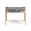 Lamini fotpall till barn lackad bok/fårskinn Scandinavian Grey (grå)