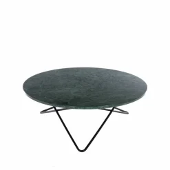 Large O Table soffbord marmor indio svartlack stativ