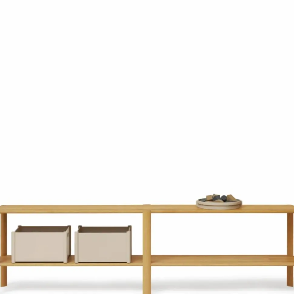 Leaf hylla 2 hyllplan 57x200 cm Ek