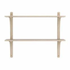 Levi hylla Vitpig. ek-mässing 2 hyllplan 90 cm