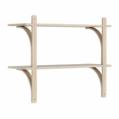Levi hylla Vitpig. ek-mässing 2 hyllplan 90 cm