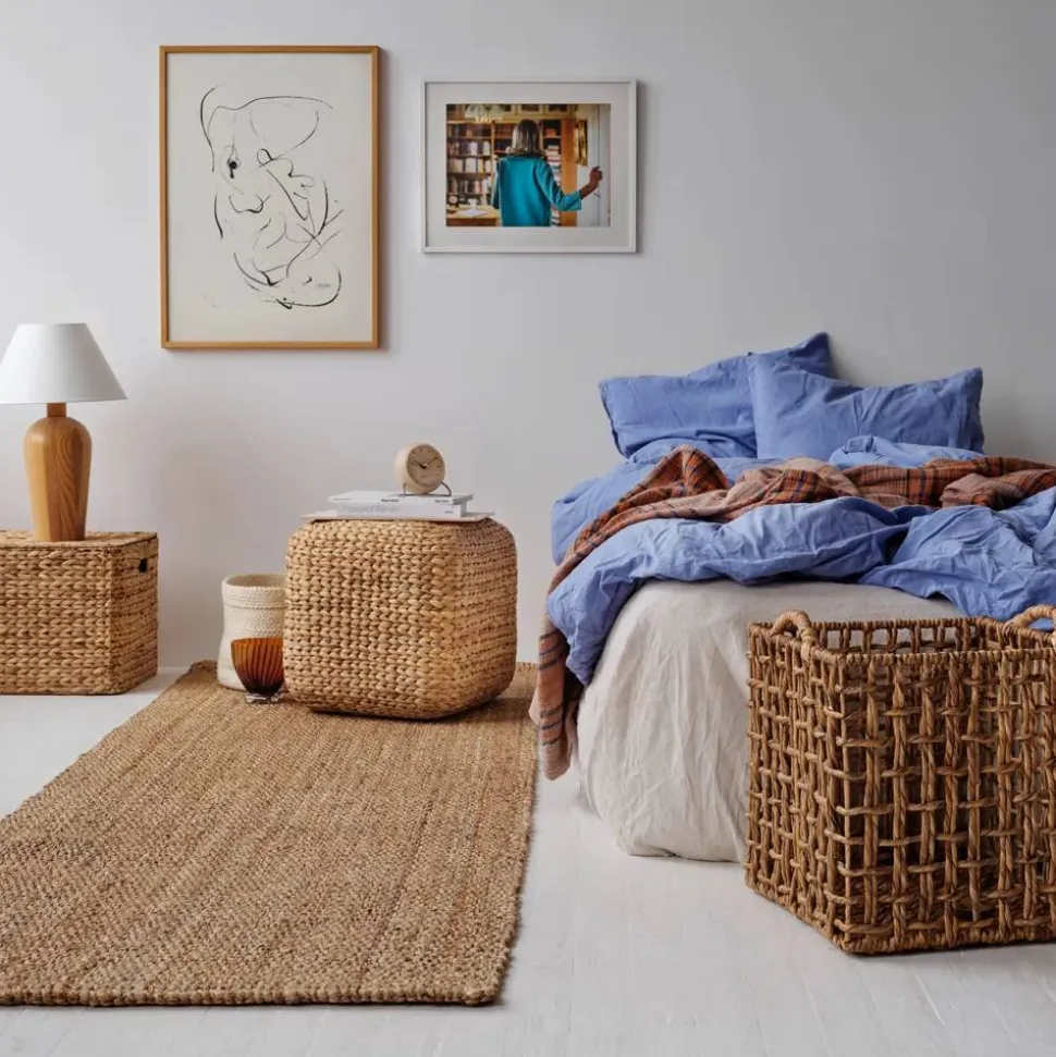 Lily sittpuff Ø59 cm natural vattenhyacint rund