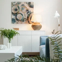 Line Hög skänk white 2dörrar+2lådor+1hylla kromben