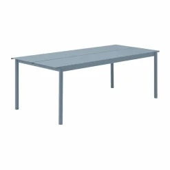 Linear Steel bord 200x75 cm Pale blue