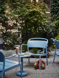 Linear Steel loungefåtölj Pale blue