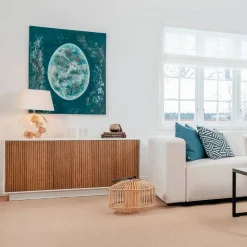 Line skänk walnut/black 4dörrar+1+1hylla sockel