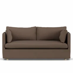 Linnevik soffa Jump brown 1955-vitoljad ek 2-sits med kappa