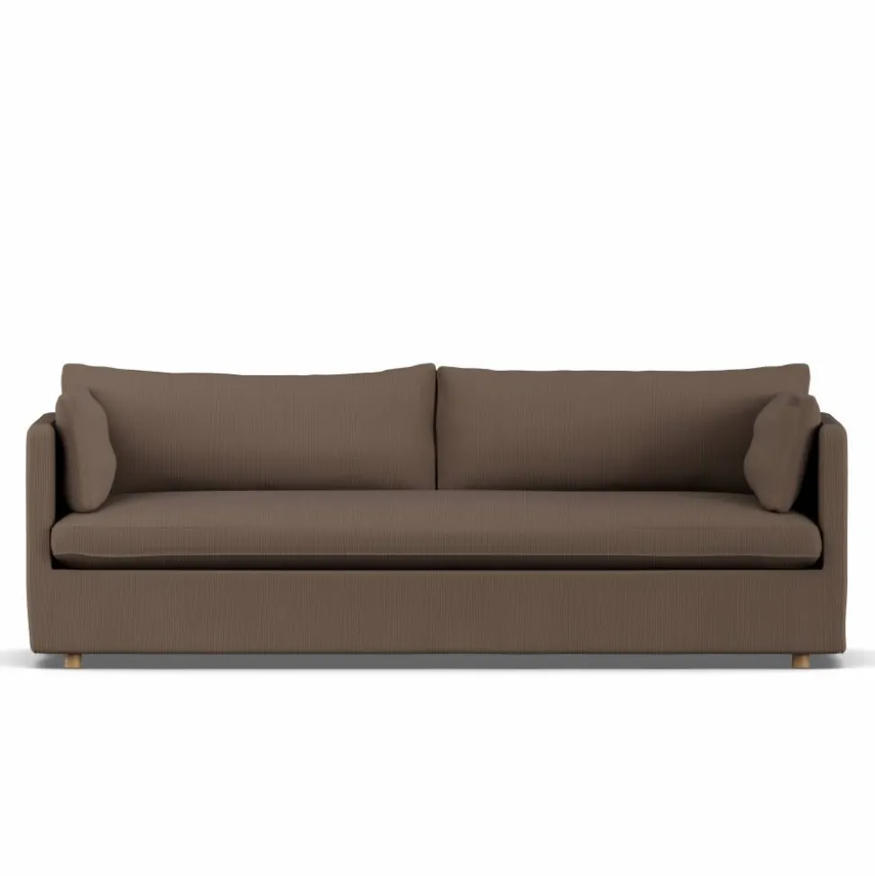 Linnevik soffa Jump brown 1955-vitoljad ek 4-sits med kappa